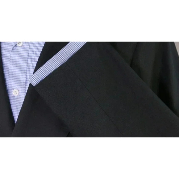 NVy by Nano-Universe Black Double Breasted Cotton Blazer Jacket Medium - Picture 6 of 8